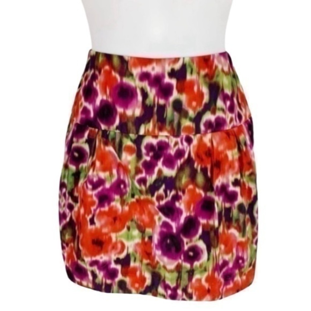 Bebe floral poppy print skirt X15